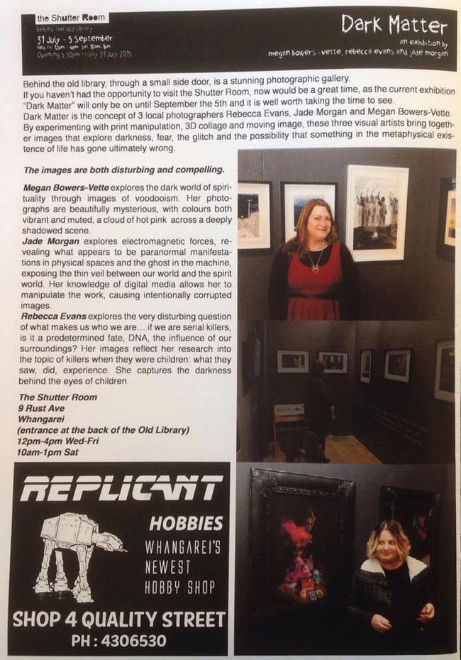 Take Flight magazine - Dark Matter article written by Hayley Clark, Quarry Arts